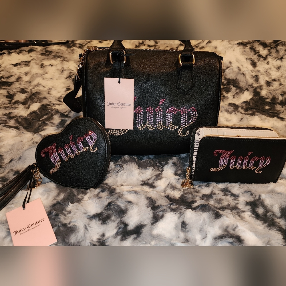 Juicy BE classic II Satchel Purse with wallet and coin purse